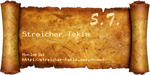 Streicher Tekla névjegykártya